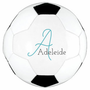 Bola De Futebol Monograma Whimsical Personalizado