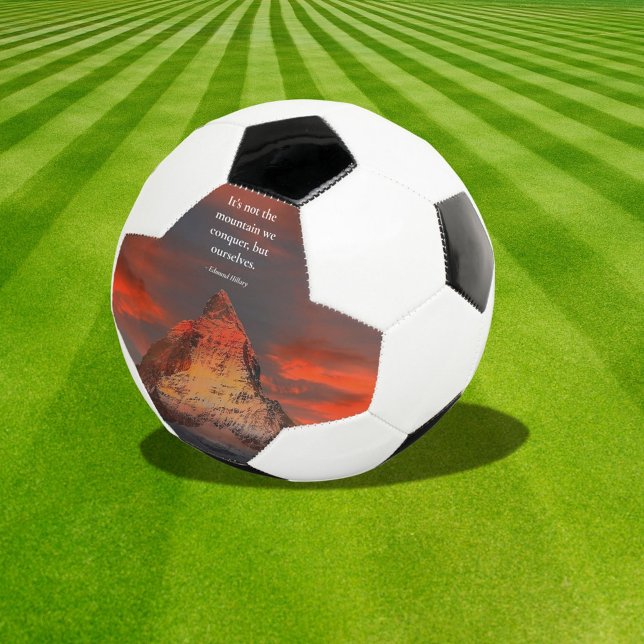 Bola De Futebol Motivação do Monte Everest Orange Sunrise (Criador carregado)