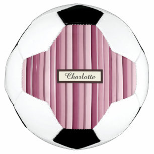 Bola De Futebol Muro Rosa Personalizado Stripes Soccer