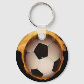 Bola De Futebol Na Chaveiro De Fogo