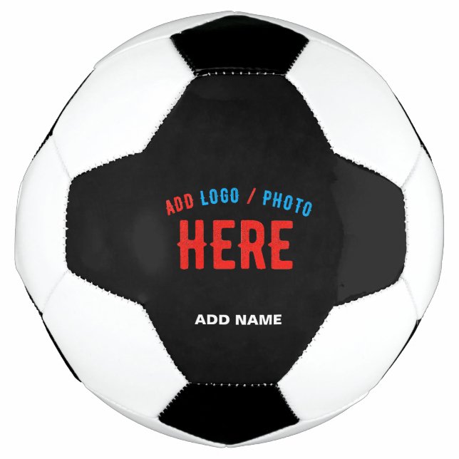 BOLA DE FUTEBOL NA MODA MODERNO PERSONALIZÁVEL NEGRO VERIFICADO CO (Frente)