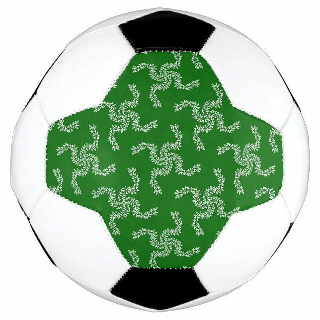 Bola De Futebol Natal Garland Green, decoração de Natal (Frente)