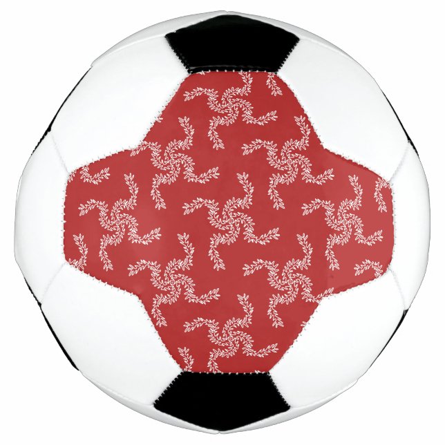Bola De Futebol Natal Vermelho, decoração de Natal, Natal (Frente)
