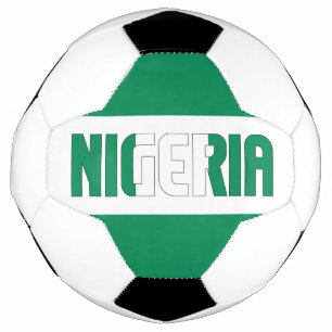 Bola De Futebol Nigéria Inscrição Flag Green Patriotic
