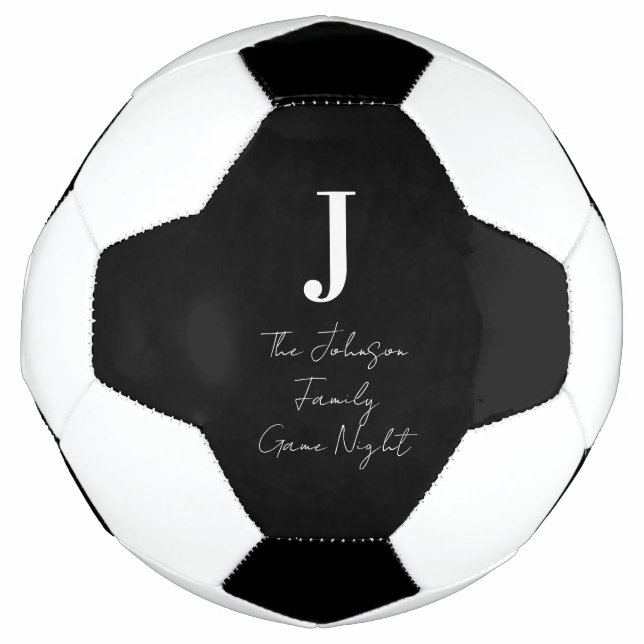 Bola De Futebol Noite de Jogo da Família Branca e Negra (Frente)