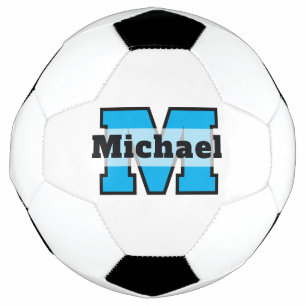 Bola De Futebol Nome Azul Negrito Personalizado Pé de Jogador de F