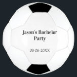 Bola De Futebol Nome da despedida de solteiro data simples minimal<br><div class="desc">projeto</div>