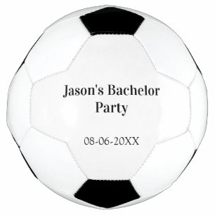Bola De Futebol Nome da despedida de solteiro data simples minimal