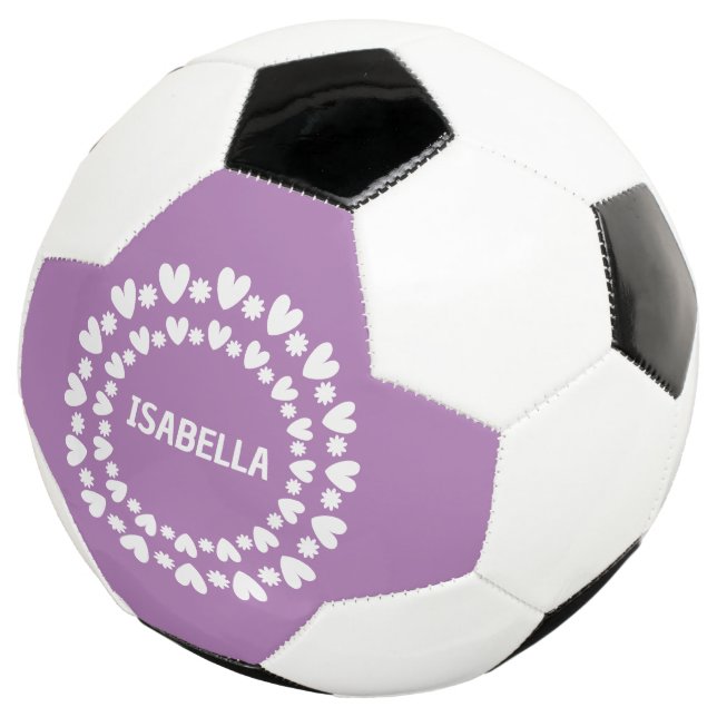 Bola De Futebol Nome Das Flores E Corações (Três quartos)