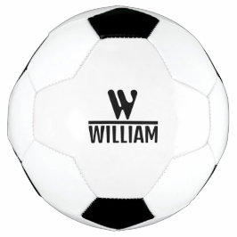Bola De Futebol Nome de Monograma Personalizado
