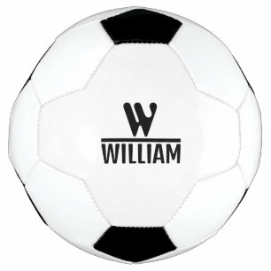 Bola De Futebol Nome de Monograma Personalizado