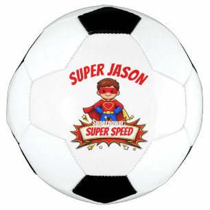 Bola De Futebol Nome de Super-Herói Infantil Personalizado & Super