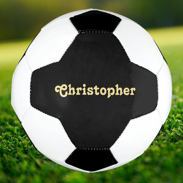 Bola De Futebol Nome do clube do jogador monograma personalizado (Personalized Monogrammed Player Team Club Name Soccer Ball)