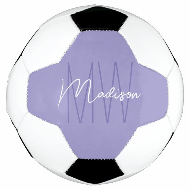 Bola De Futebol Nome do Monograma Moderno - Script Puro (Frente)
