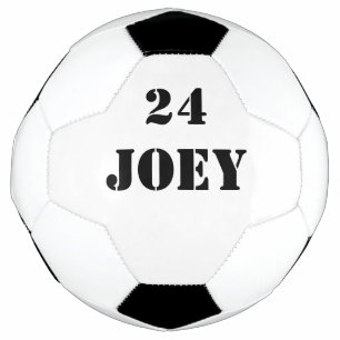 Bola De Futebol Nome Jersey Número Preto Fonte 4Joey