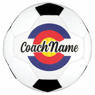 Bola De Futebol Nome Personalizado Design Colorado Legal