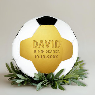 Bola De Futebol Nome Personalizado do Portador do Anel Nome da Dat