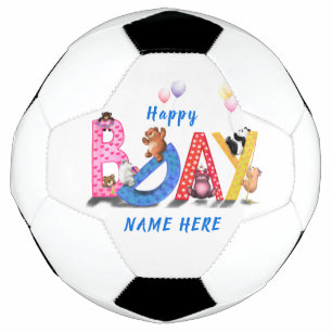Bola De Futebol Nome Personalizado Festa do Urso de Esfera de Aniv