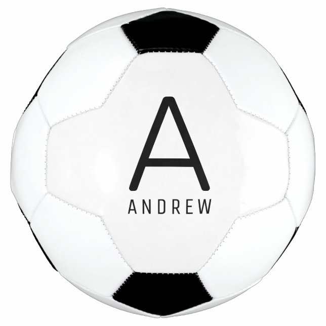 Bola De Futebol Nome Personalizado Inicial (Frente)