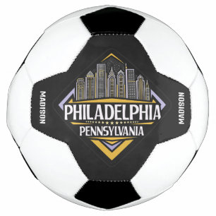 Bola De Futebol Nome Personalizado Philadelphia Pensilvânia