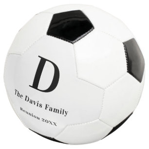 Bola De Futebol Nome simples do monograma de reunião familiar