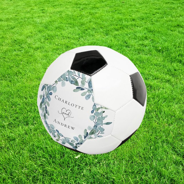 Bola De Futebol Nomes de wreath eucalyptus greenery de casamento (Criador carregado)