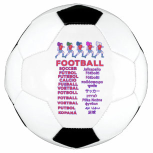 Bola De Futebol Nomes Multilíngues de Futebol Feminino Global Fã d