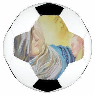 Bola De Futebol Nossa Senhora do Silêncio segurando Jesus bebê