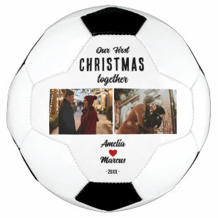 Bola De Futebol Nosso Primeiro Natal Juntos 2 Fotos