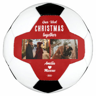 Bola De Futebol Nosso Primeiro Natal Juntos 2 Fotos