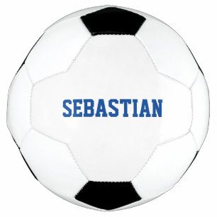 Bola De Futebol Número de esportes de nome personalizado azul per