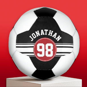 Bola De Futebol Número de Nome Personalizado de Jersey do Black an