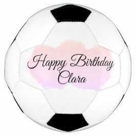 Bola De Futebol Nuvens cor-de-laranja cor-de-rosa pastel feliz ani