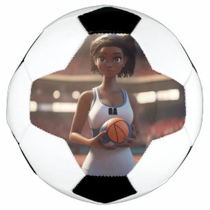 Bola De Futebol O Aumento Da Garota De Netball Marrom,