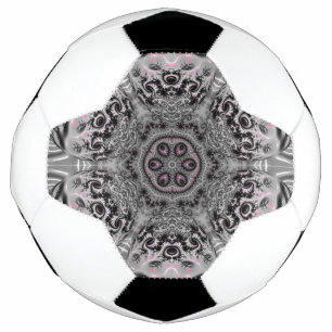 Bola De Futebol O Jardim Fractal Prateado