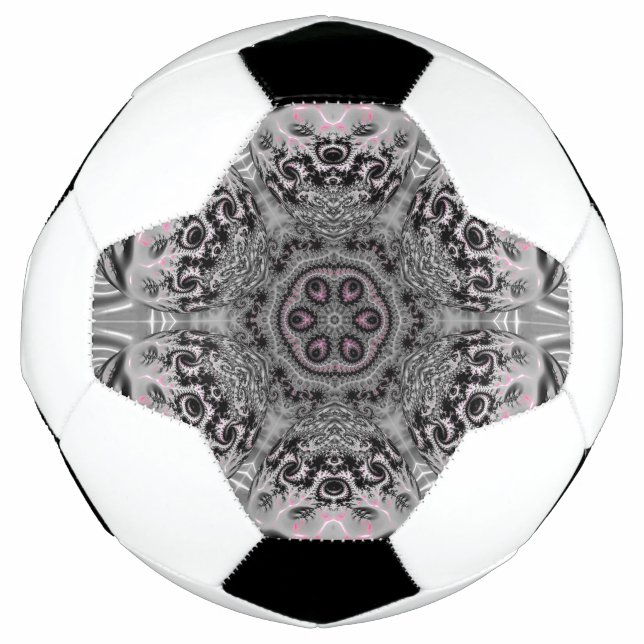 Bola De Futebol O Jardim Fractal Prateado (Frente)