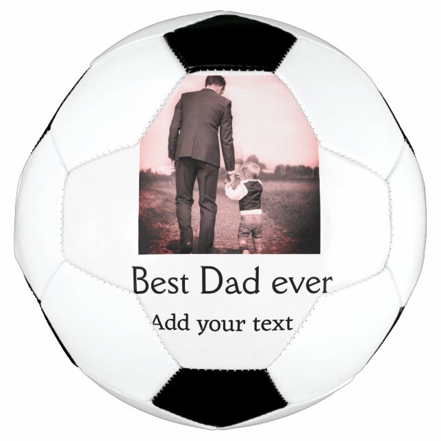 Bola De Futebol O melhor pai alguma vez adicionou nome imagem dia  (Frente)