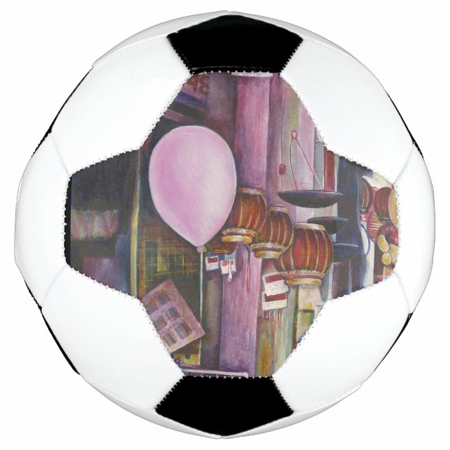 Bola De Futebol O Sol e a Lua Rosa Balão (Frente)