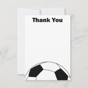 Bola de futebol Obrigado cartões de nota