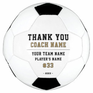 Bola De Futebol Obrigado Treinador Nome da Equipe Número