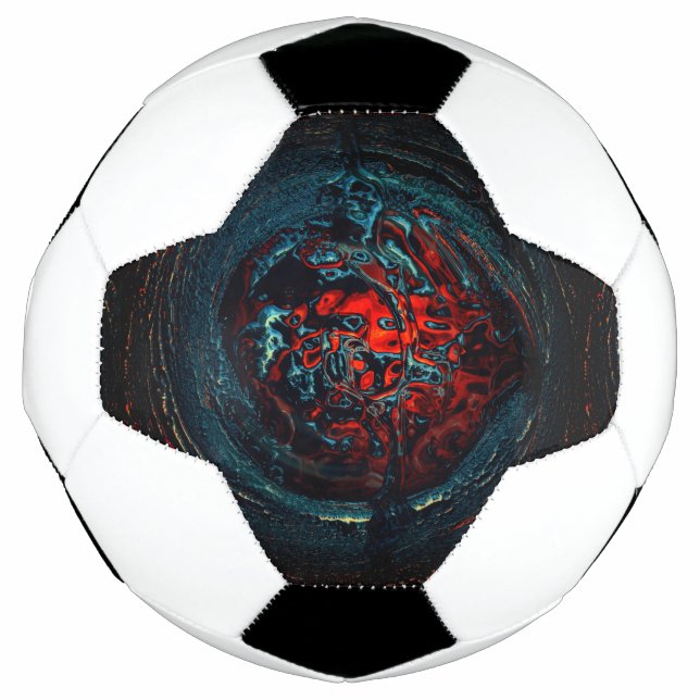 Bola De Futebol Oceano Inferno - Brilho Vermelho (Frente)