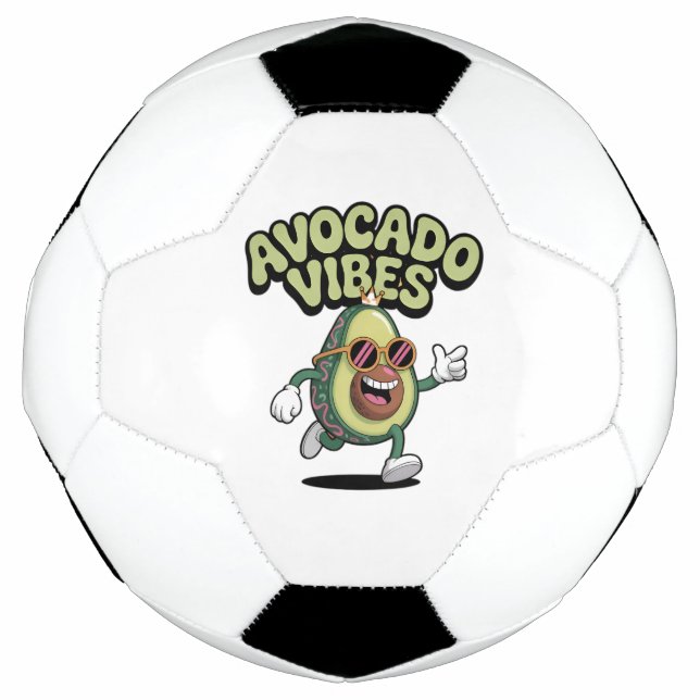 Bola De Futebol Óculos de Sol Divertidos Abacate (Frente)