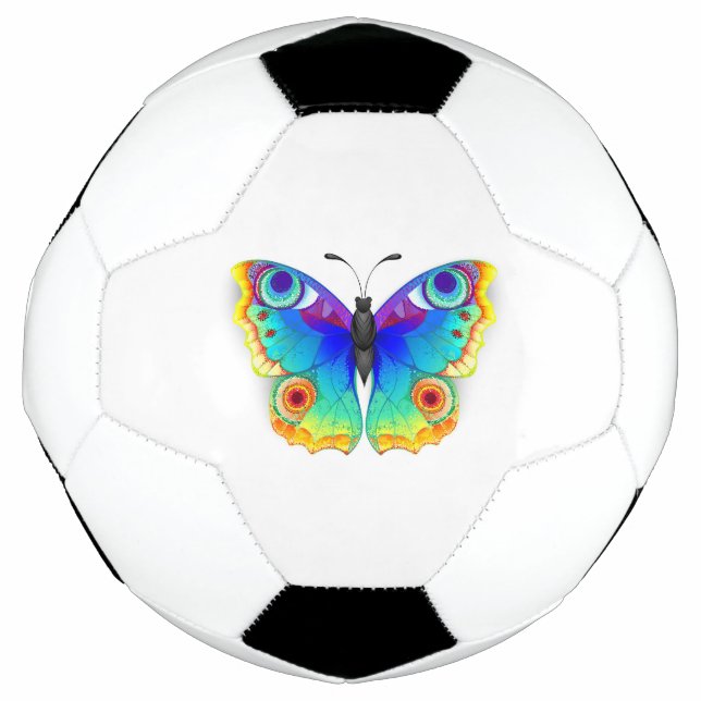 Bola De Futebol Olho Peacock da Borboleta Arco-Íris (Frente)