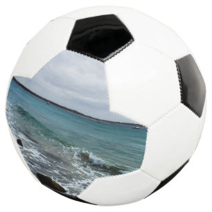 Bola De Futebol Ondas No Oceano, 