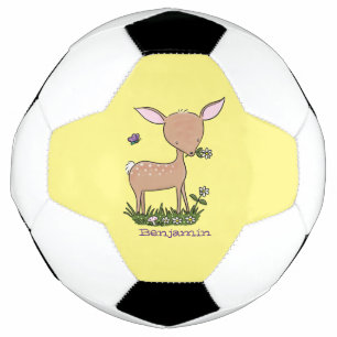 Bola De Futebol Óptica de desenho animado de veado de bebê feliz