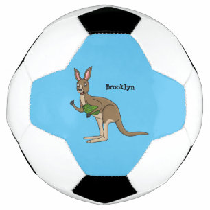 Bola De Futebol Óptica ilustração de canguru australiano feliz