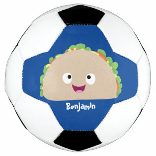 Bola De Futebol Óptica ilustração do desenho animado do taco feliz
