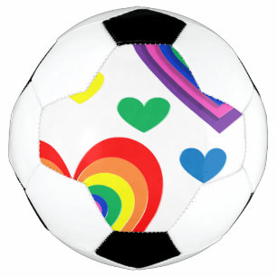 Bola De Futebol orgulho corações fundo