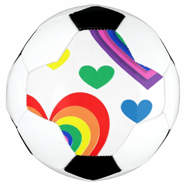 Bola De Futebol orgulho corações fundo (Frente)