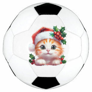 Bola De Futebol Ornamento de gato de Natal bonito - Presente de Na